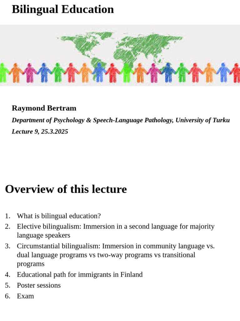 Overview of Bilingual Education Methods | PDF | Multilingualism ...