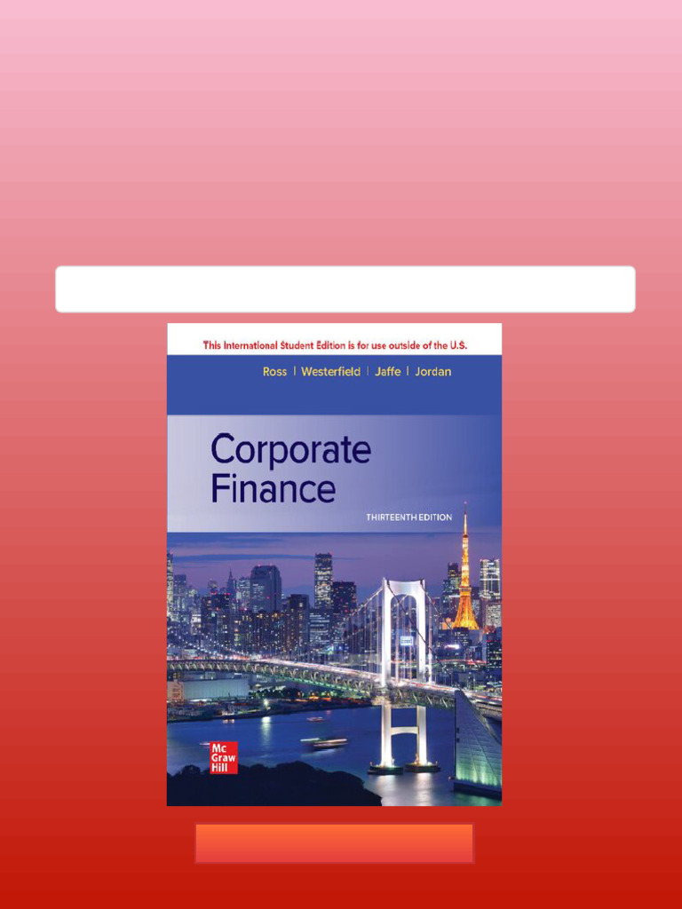 Corporate Finance 13th Edition Bradford D. Jordan Stephen A