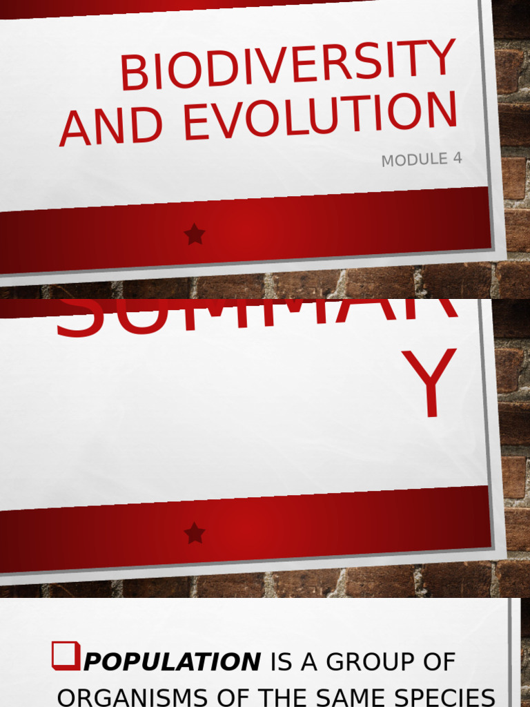Biodiversity and Evolution Summary | PDF | Habitat Destruction ...