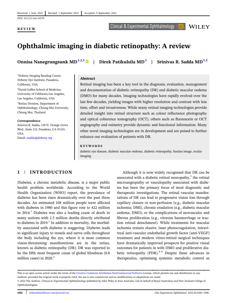 Diabetic Retinopathy Imaging Review | PDF | Retina | Ophthalmology