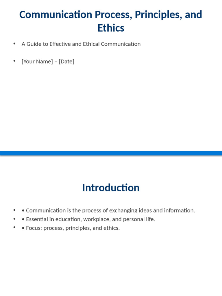 Effective Communication Principles & Ethics | PDF