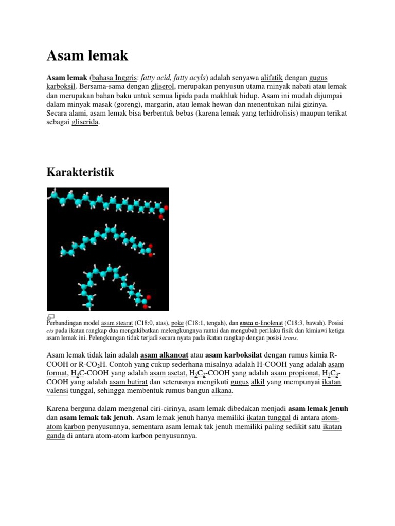 STRUKTUR KIMIA ASAM LEMAK DAN LEMAT | PDF