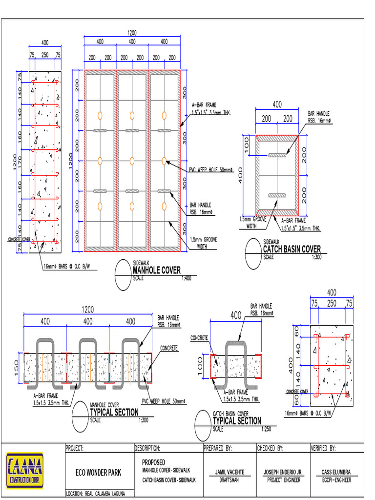 Catch Basin & Manhole Cover Details | PDF