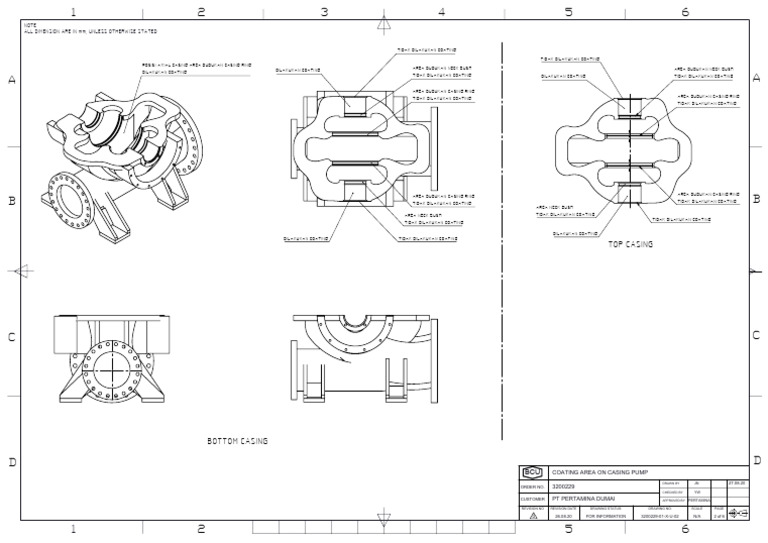 Coating Area pada Casing Pump | PDF