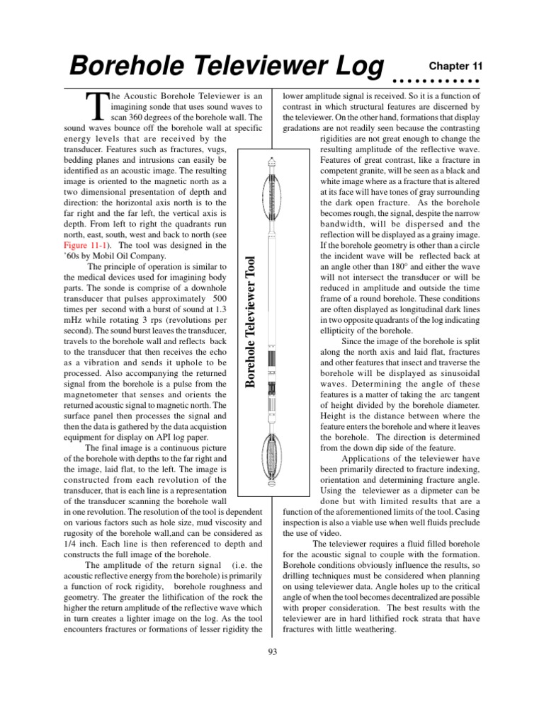 Acoustic Borehole Televiewer Overview | PDF | Cartesian Coordinate ...