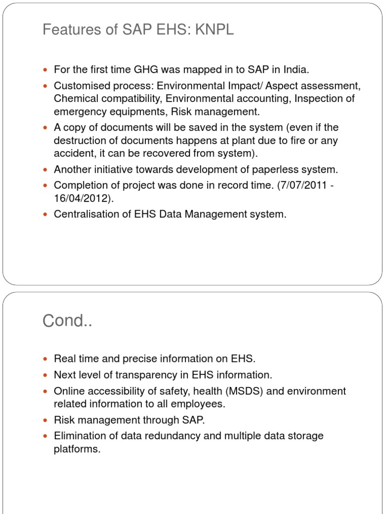 Sap Ehs | PDF