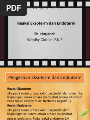 Reaksi Eksoterm Dan Endoterm