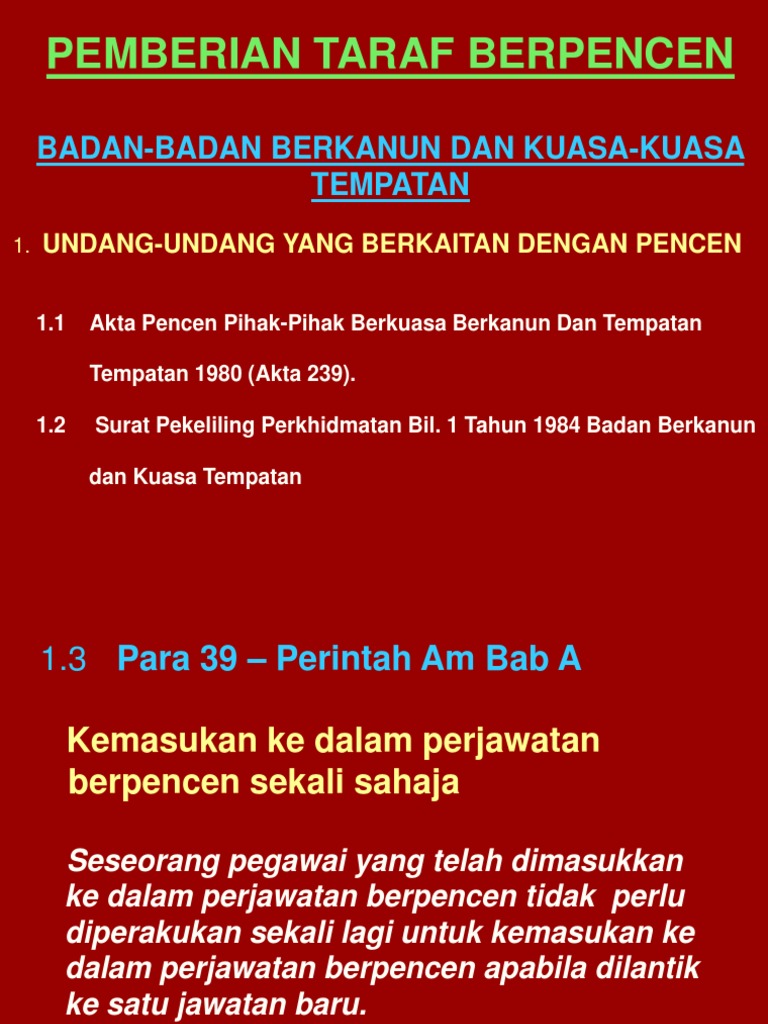 Pemberian Taraf Pencen  PDF