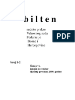 Bilten Sudske Prakse 2009