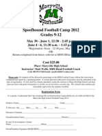 2012 football high school football summer camp form