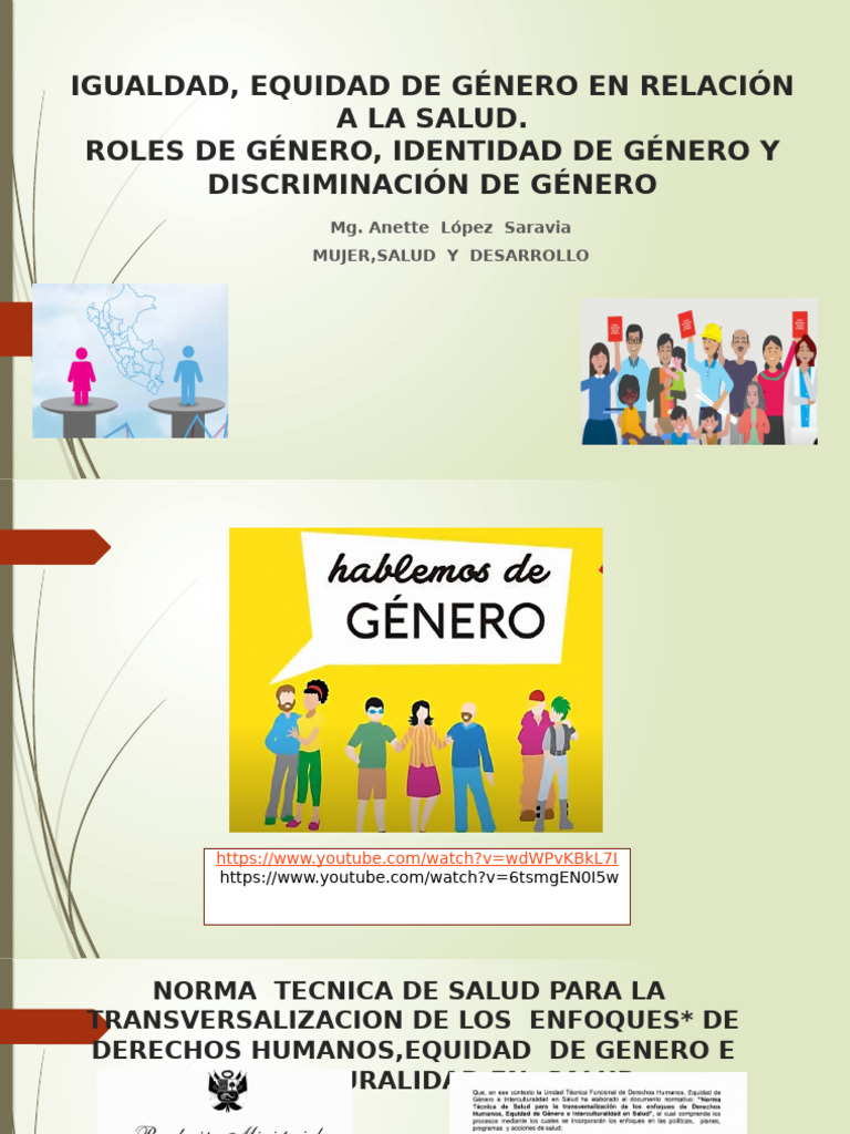 Igualdad y Equidad de Género en Salud | PDF