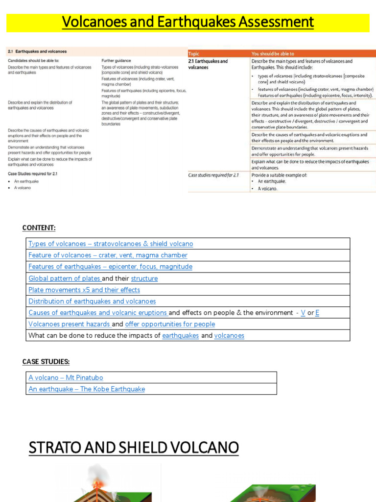 Earthquake and Volcano Study Guide | PDF | Volcano | Plate Tectonics