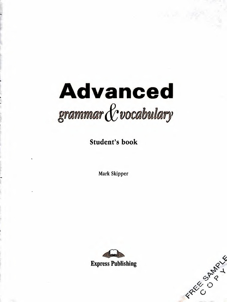Mark Skipper Advanced Grammar and Vocabulary-trang-1-Đã G P | PDF