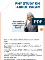 Biography Study On DR A.P.J Abdul Kalam