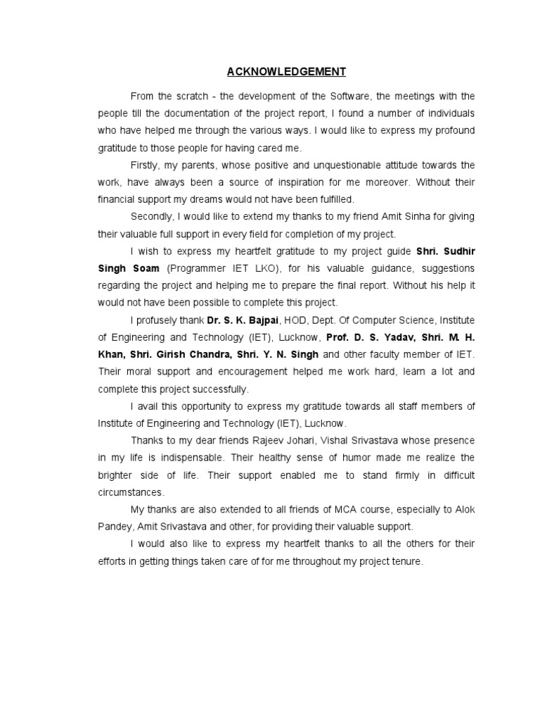 Acknowledgement | PDF