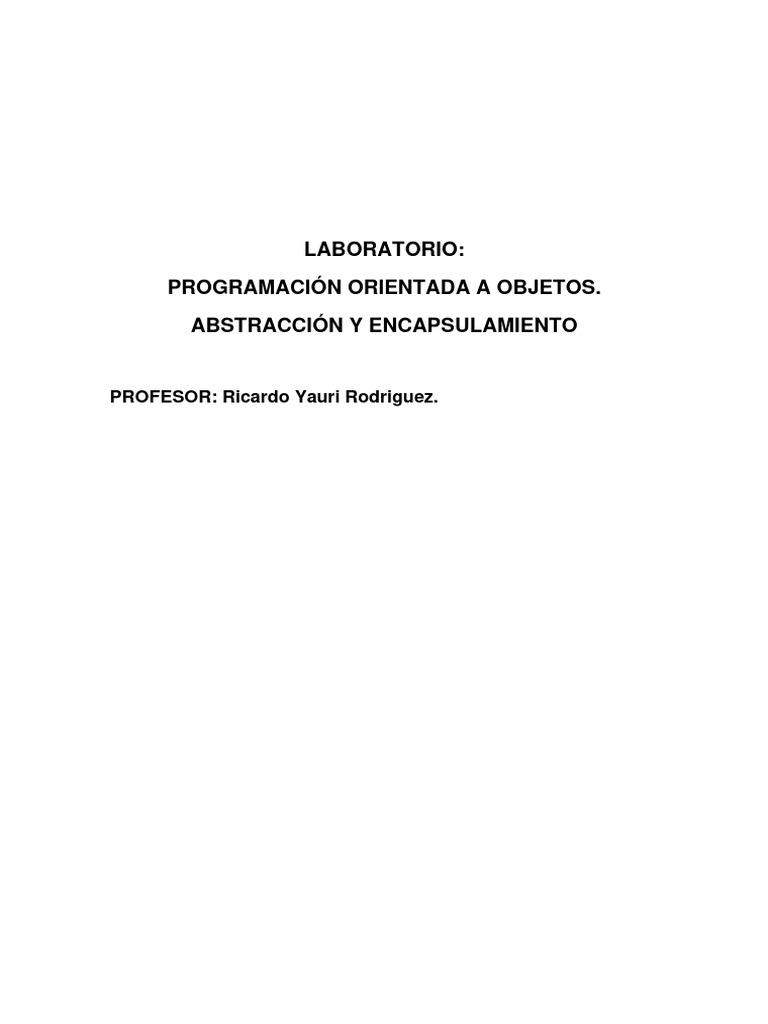 Lab1 3 | PDF | Objeto (informática) | Clase (Programación informática)