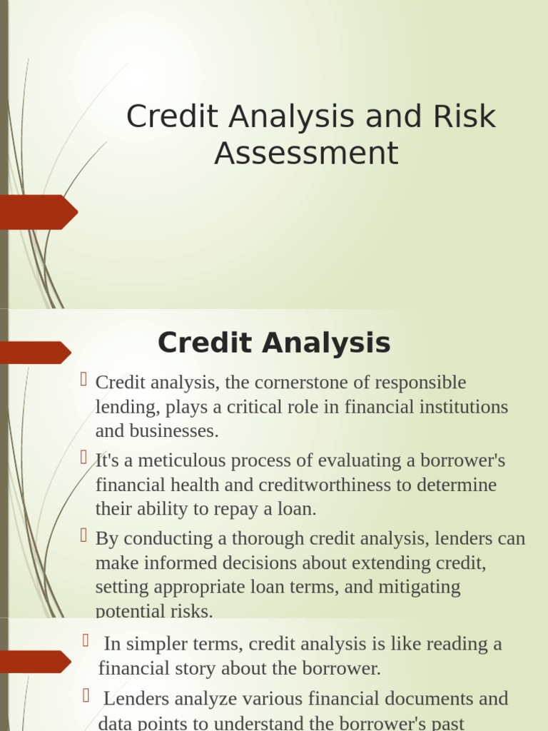 Credit Analysis and Risk Assessment | PDF | Credit | Finance & Money ...