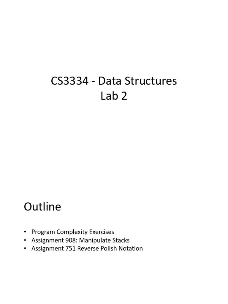 Data Structures Lab: Complexity & Stacks | PDF | Theoretical Computer ...