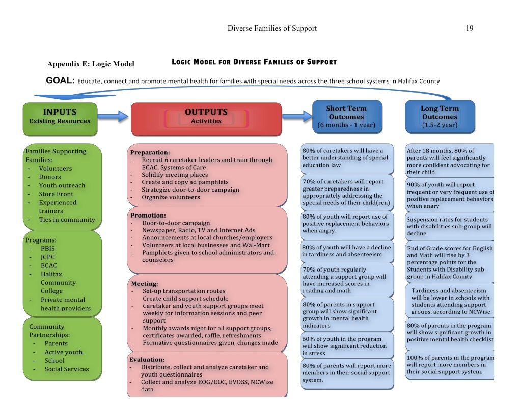 Logic Model for Diverse Family Support | PDF