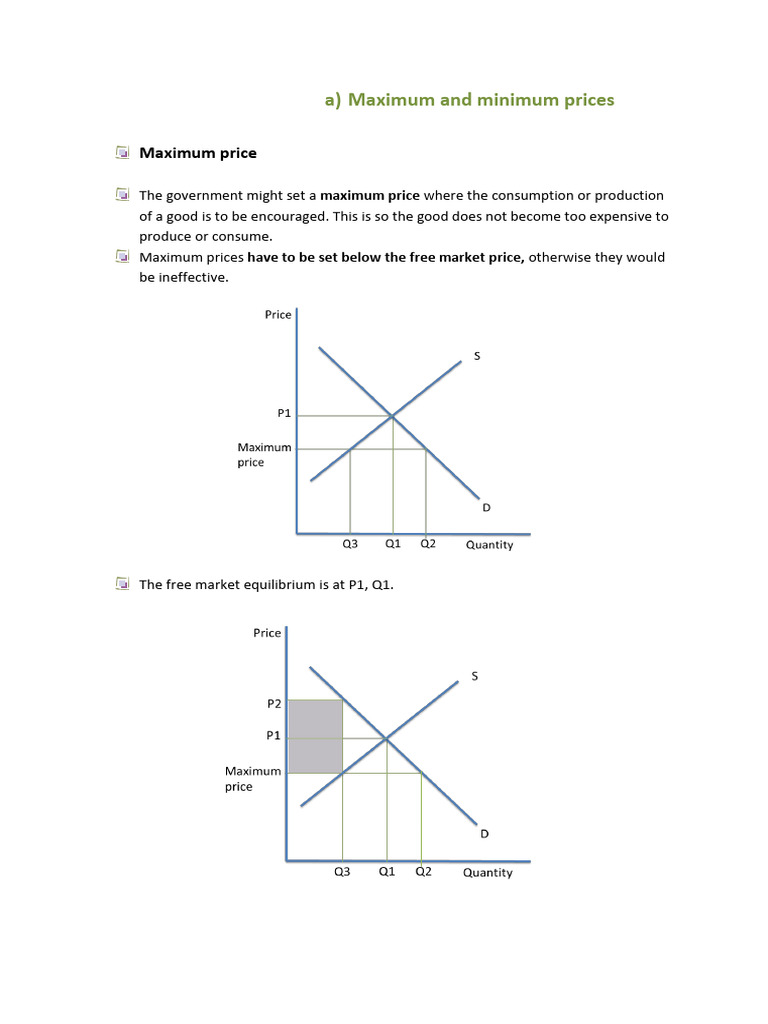 Maximum and Minimum Price Policies | PDF | Prices | Free Market