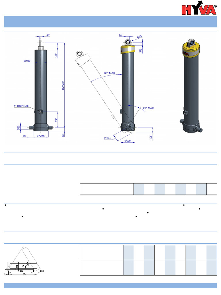 Alpha Series Front End Cylinder Specs | PDF | Pump