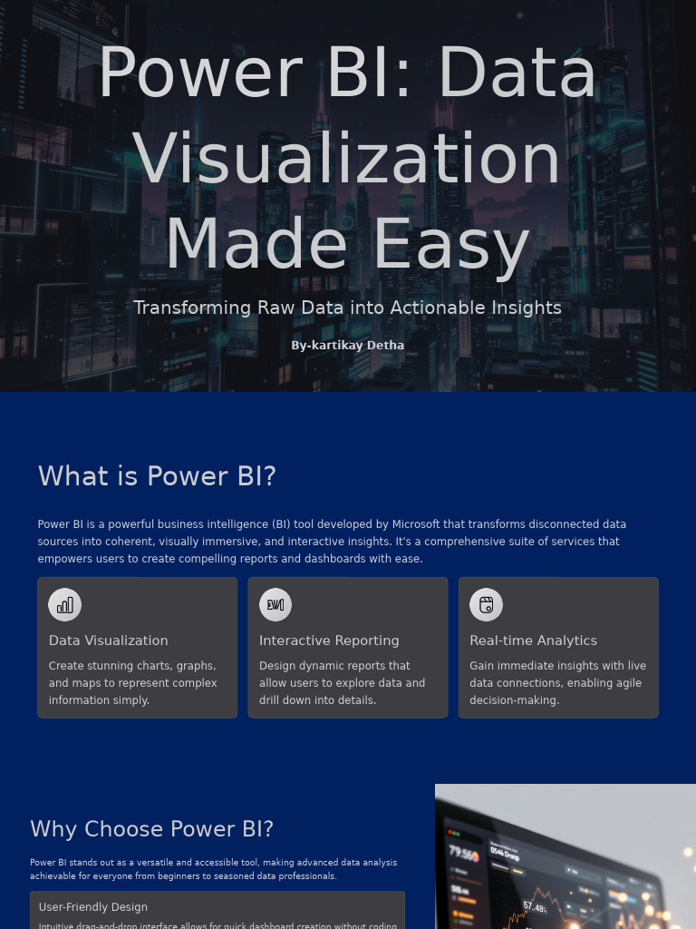Power BI: Simplifying Data Insights | PDF | Microsoft Excel | Computing