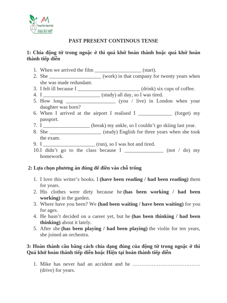 Past Perfect Continuous Tense Exercises | PDF | Chess Theory | Chess