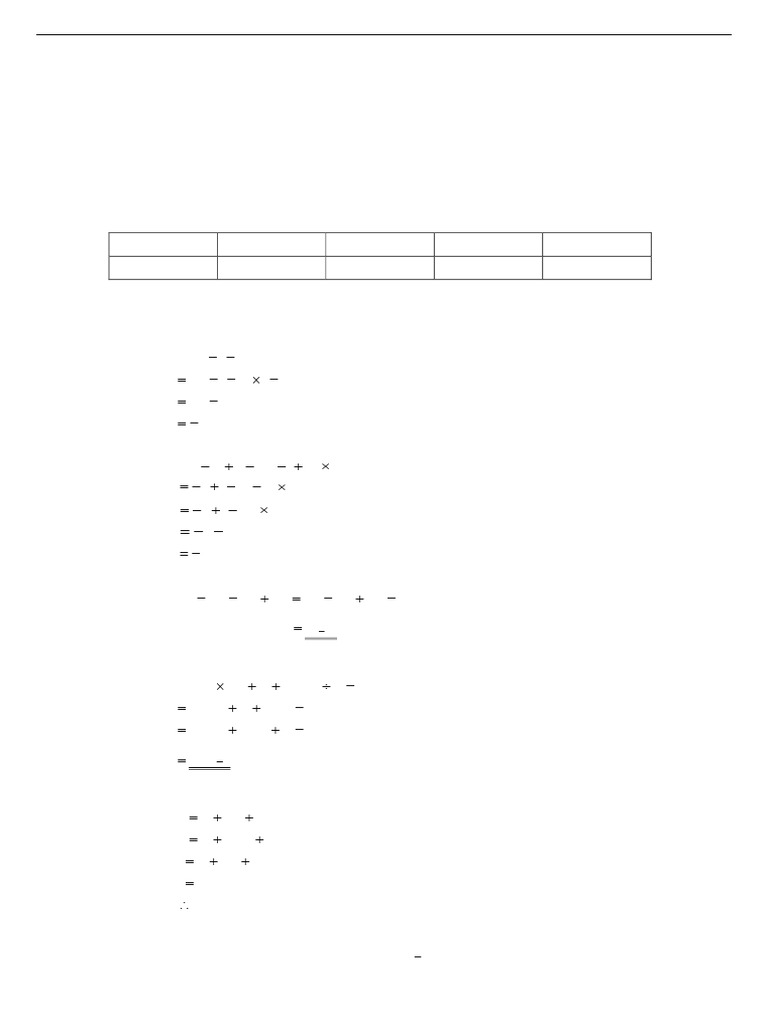 Form 1 Mathematics Marking Scheme 2017-18 | PDF | Chess Theory | Chess