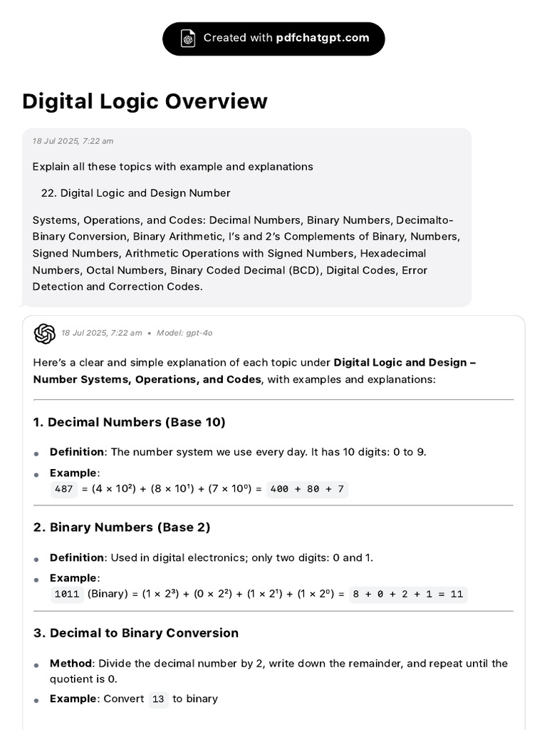 Digital Logic Overview by Adil Abdullah Khan | PDF | Binary Coded ...