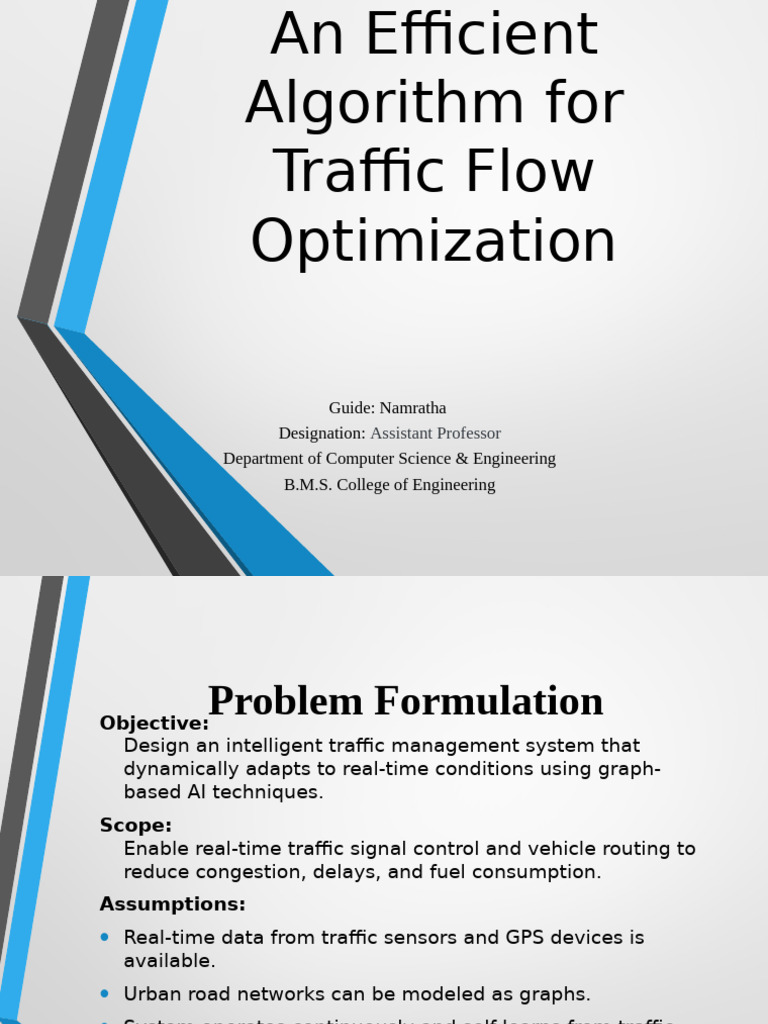 Traffic Flow Optimization Algorithm | PDF | Traffic | Traffic Congestion