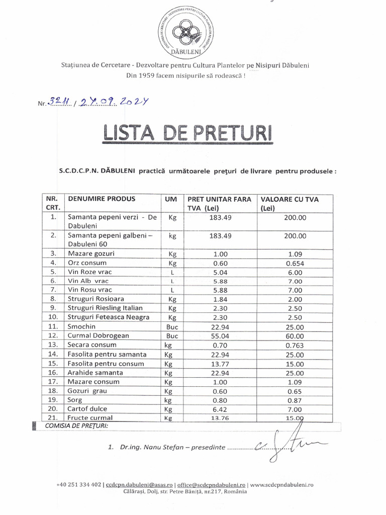 Lista Preturi 2024 | PDF