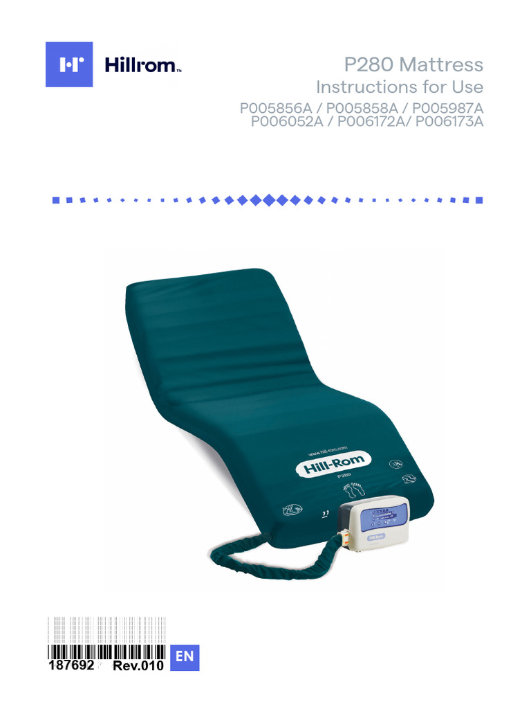 P280 Mattress User Instructions | PDF | Mains Electricity | Caregiver