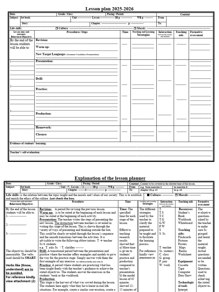 Final Version of The Lesson Plan Template 2025-20-250818 - 161347 | PDF ...