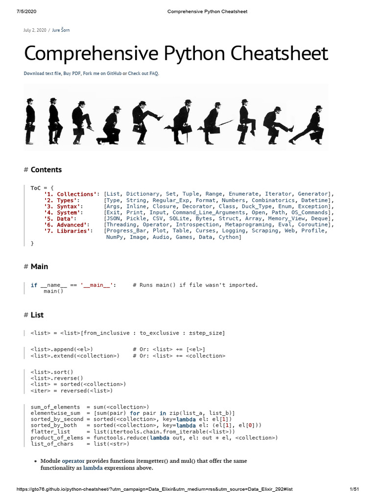 Comprehensive Python CheatSheet | PDF | Regular Expression | Computer ...