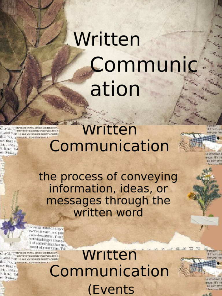 Effective Written Communication in Events | PDF