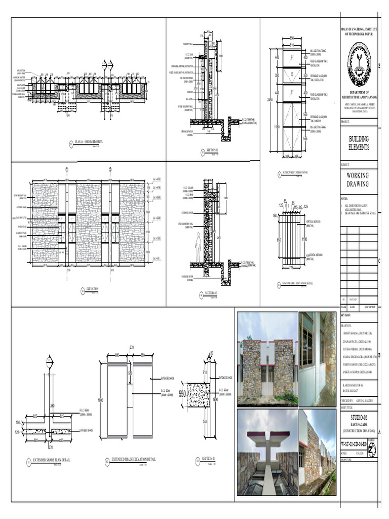 Construction Drawing for Studio-02 Facade | PDF | Window | Wall