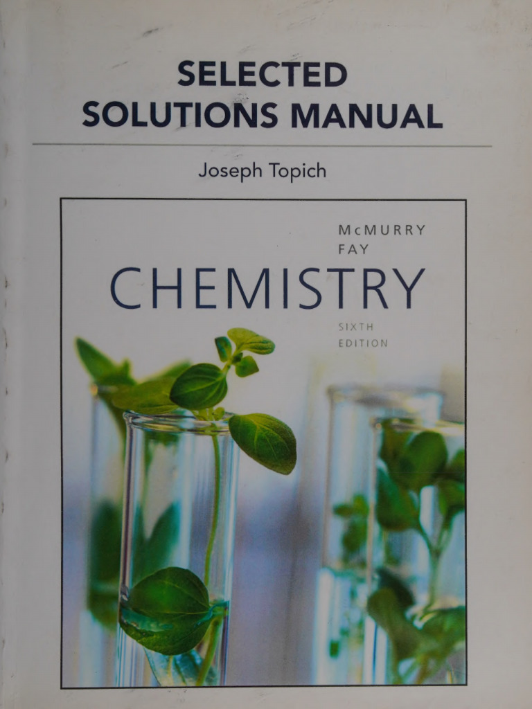 Selected Solutiohls Manual: Chemistry | PDF | Chemistry | Physical Sciences