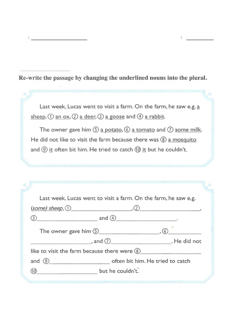 Shanghai Primary 3 English Worksheet | PDF