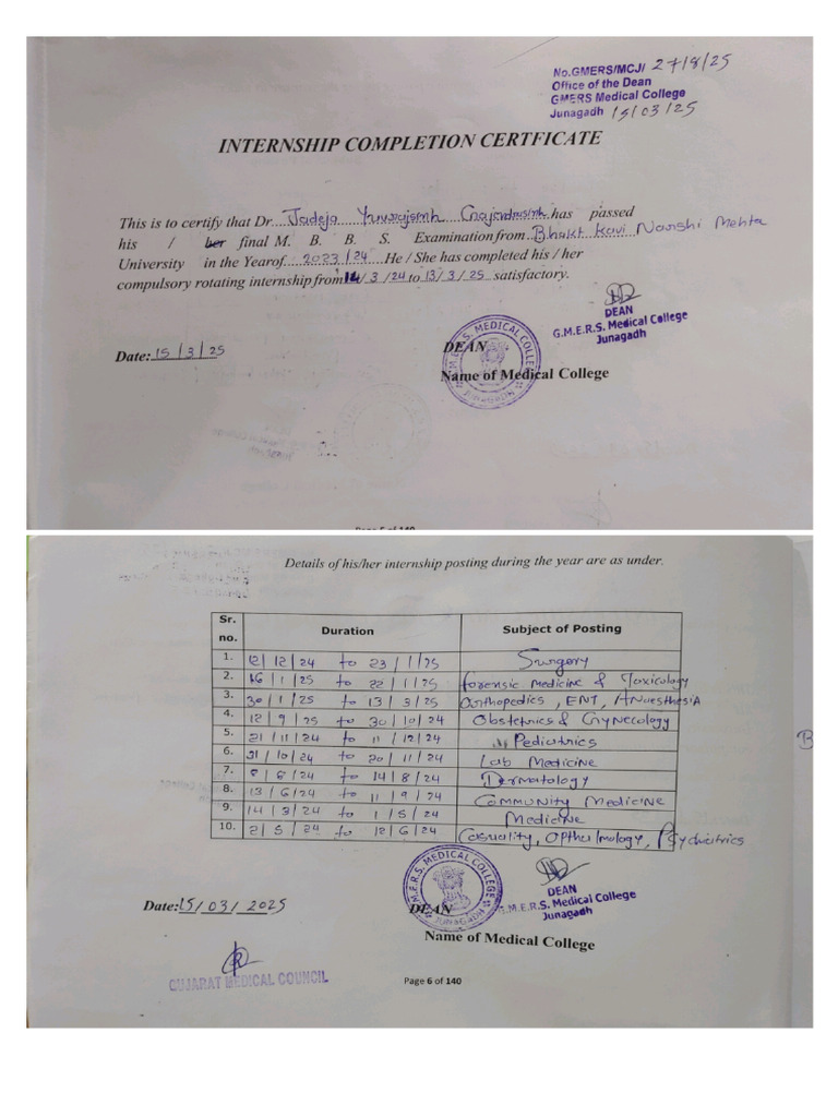 Internship Completion Certificate | PDF