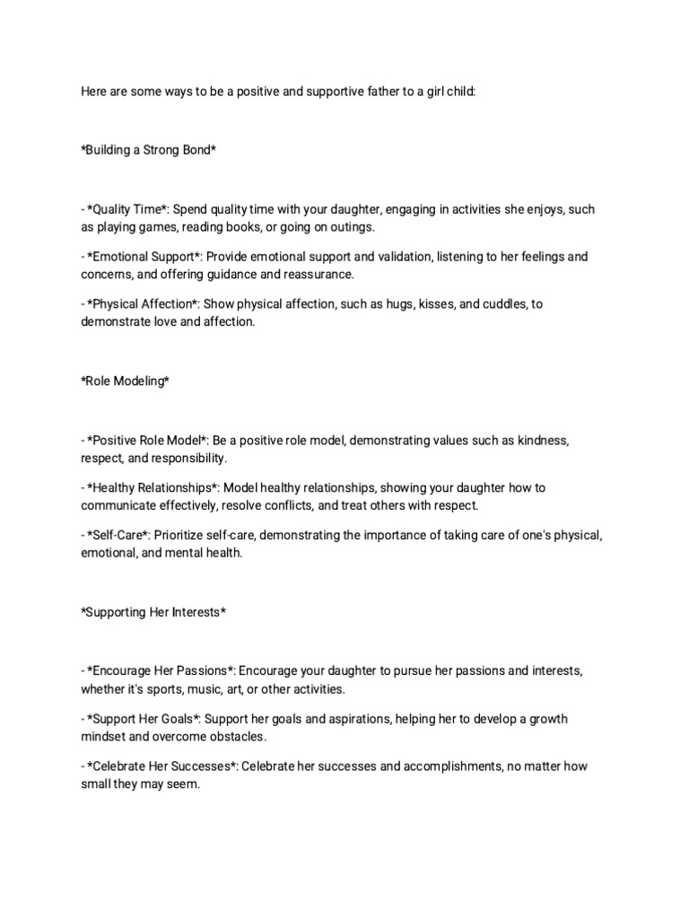 Positive Parenting for Daughters Guide | PDF | Psychological Resilience ...