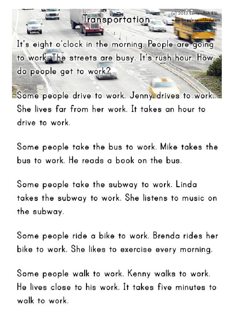 Transportation To Work | PDF