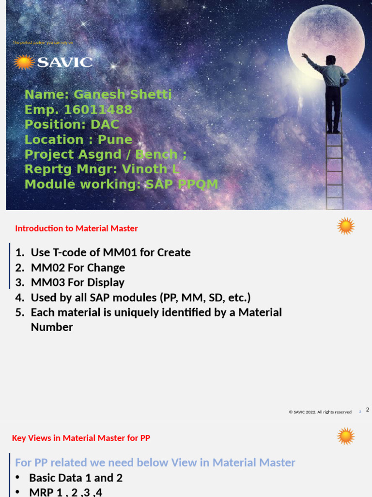 SAP Material Master Overview | PDF