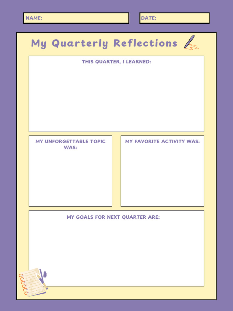 Quarterly Reflections and Goals | PDF