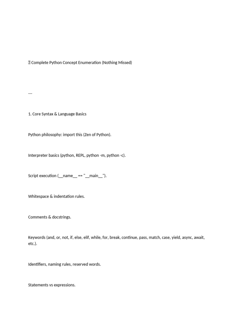 Python Concepts Overview | PDF | Class (Computer Programming) | Python ...