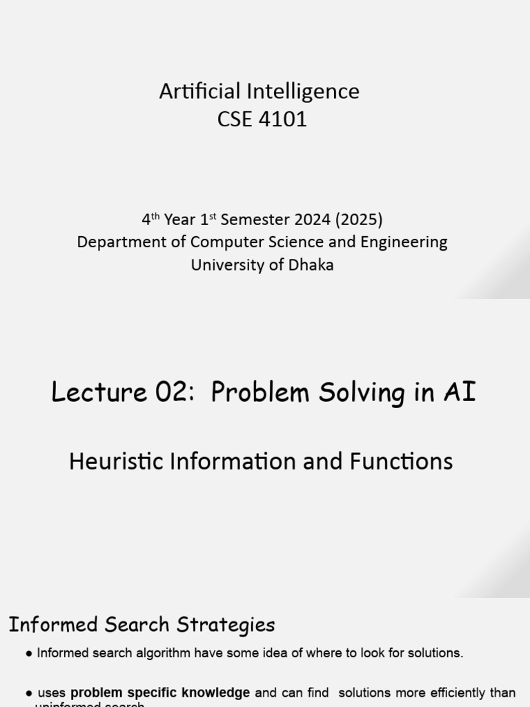 AI Problem Solving: Heuristic Strategies | PDF | Applied Mathematics ...