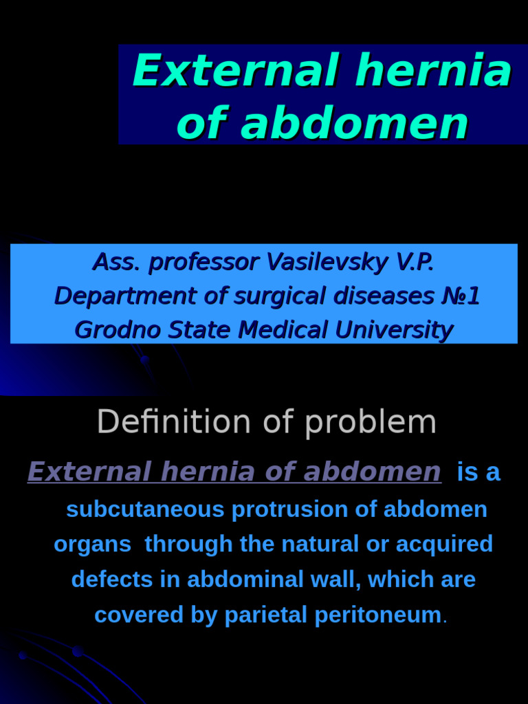 Understanding External Abdominal Hernias | PDF | Abdomen
