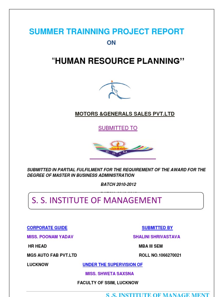 Tata Motors Human Resource Planning Report | PDF | Human Resource ...