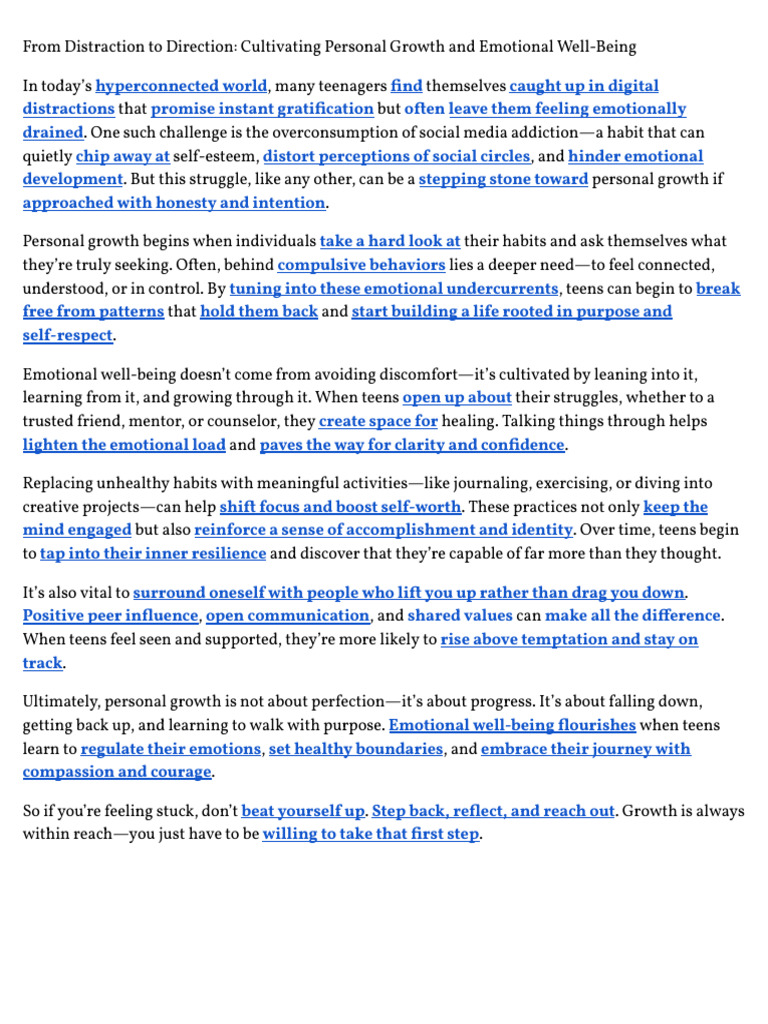 From Distraction To Direction Pdf