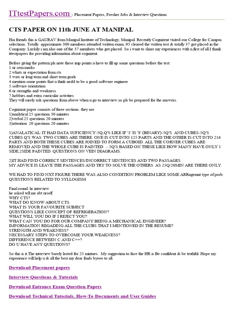 907-Cts Paper On 11th June at Manipal | PDF