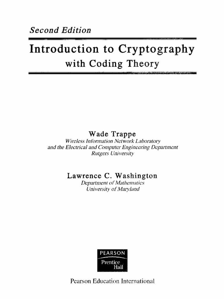 Introduction to Cryptography 2nd Ed. | PDF | Encryption | Public Key ...